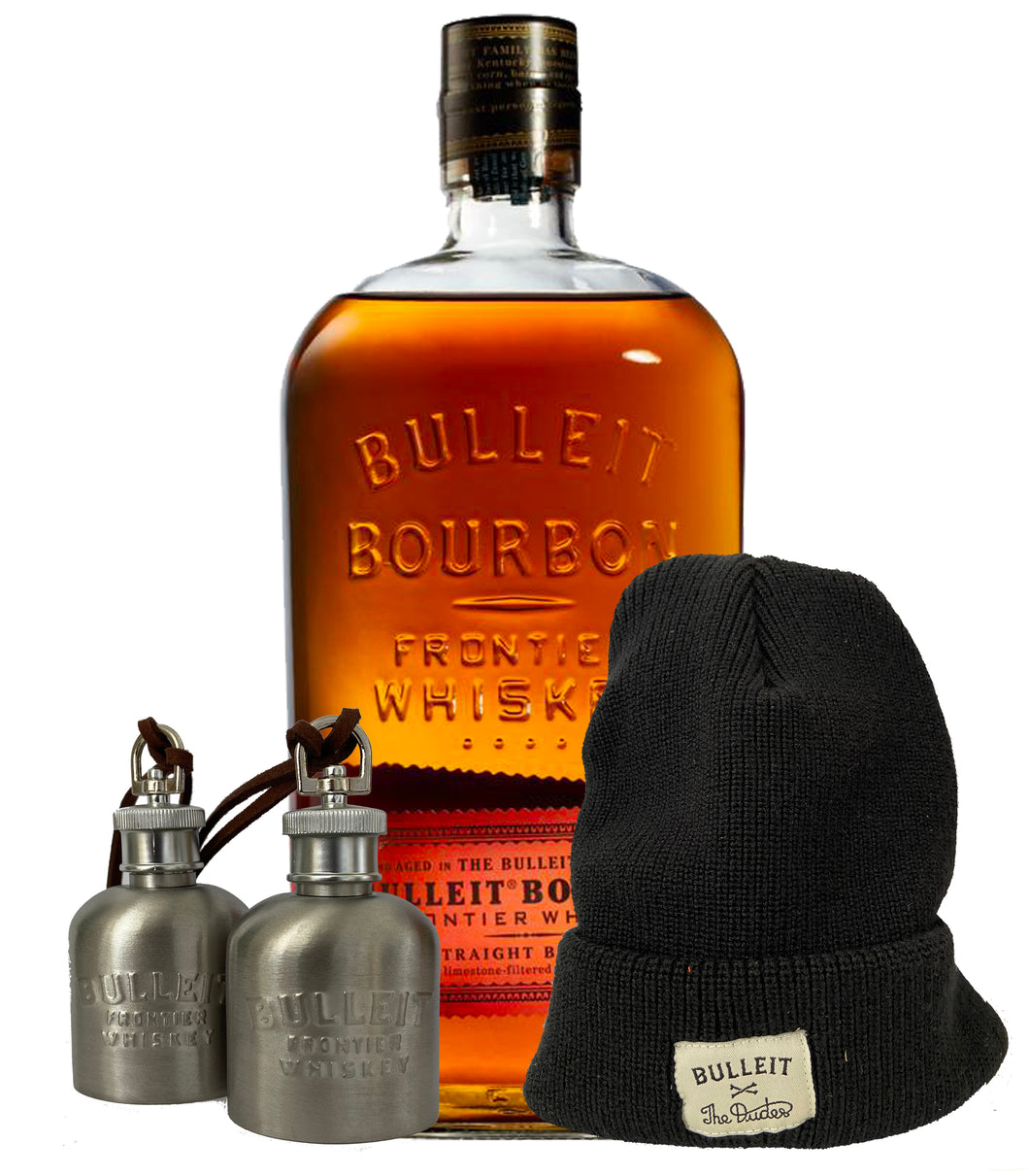 Bulleit Bourbon Paket - 1 Flasche Bulleit Bourbon + 2 Bulleit Boilermaker, 1 Bulleit Mutze GRATIS